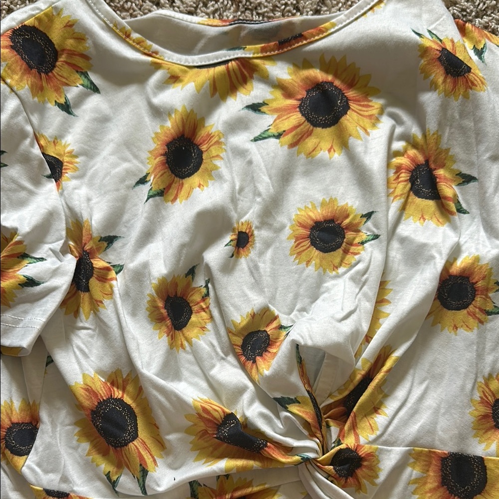 Sunflower Print Top